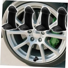 Prank Valve Stem Covers Creative Pencil Tire Valve Stem Caps Funny Black_4pcs