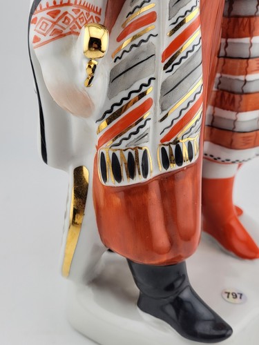 Rare 1961 Ukraine Vintage porcelain sculptural statuette "Ukrainian couple" Kiev - Picture 10 of 14