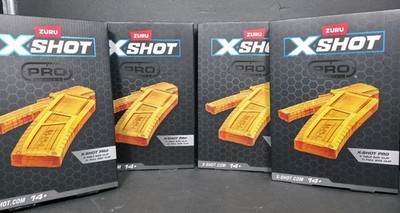 4 Pack Zuru X-Shot Pro Series Clip Set 8 Mags Total 4 Full-Size & 4 Half-Size