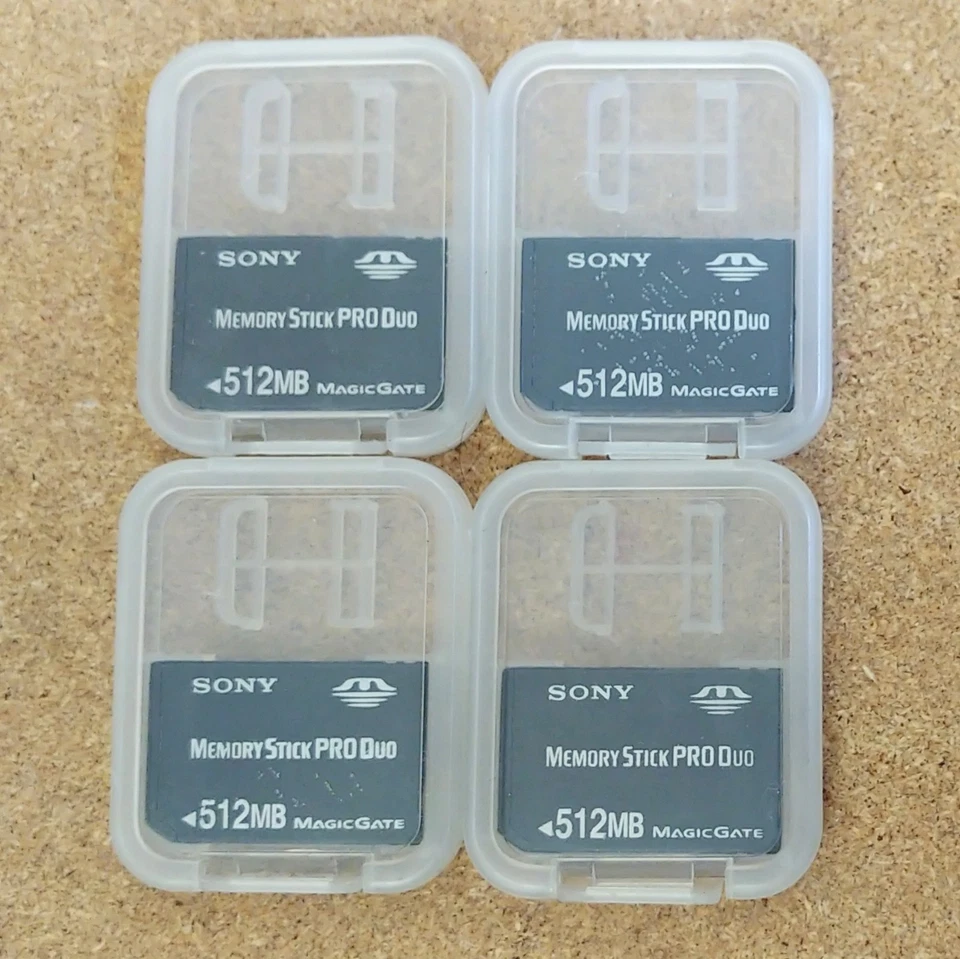 Sony 512MEGABYTE Memory Stick Pro Duo Memory Card -Camera/PSP/Games ETc 4 Pieces - Image 2 of 4
