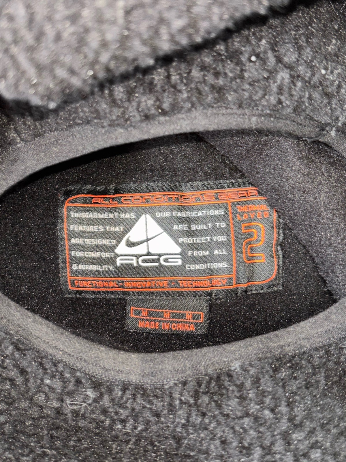 Nike Acg ninja  Fleece Mint Condition Size Medium Rare ✅ image 3