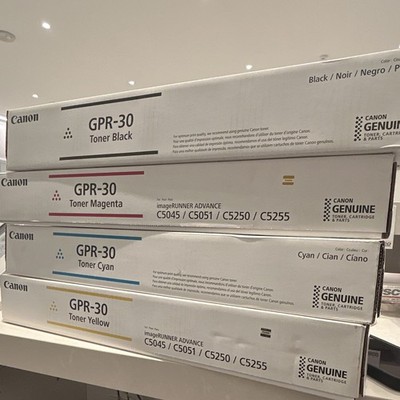 Canon GPR-30 Genuine Original Toner Set BK/C/M/Y for iR ADV C5045/5255
