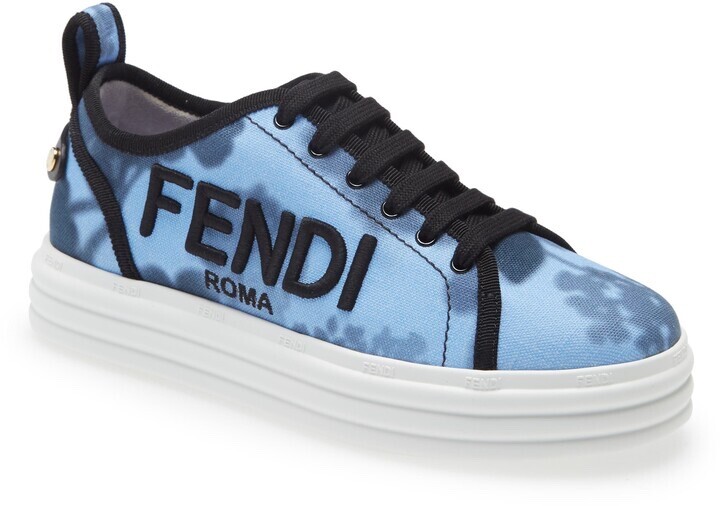 100% AUTHENTIC NEW WOMEN FENDI HORTENSIA FLORAL TIE DYE SNEAKER EU 38.5/US 8