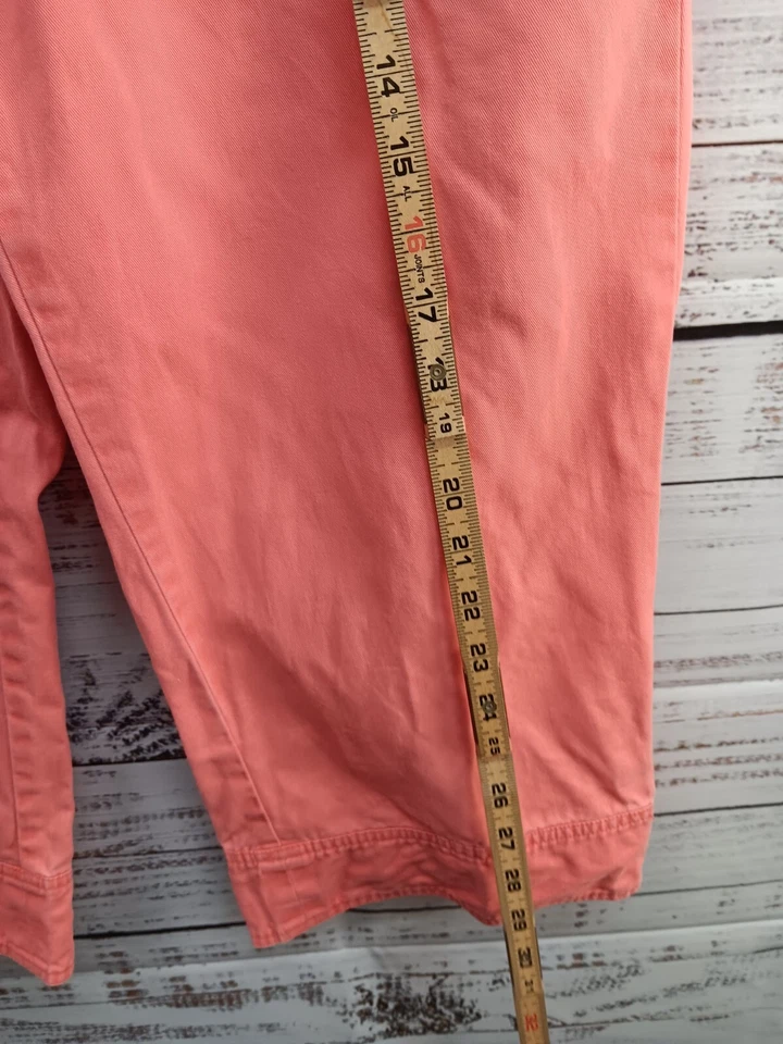  докеры брюки женский размер 12 средний метро брюки коралловый красный 55% Рами 45% хлопок - Изображение 3 из 4