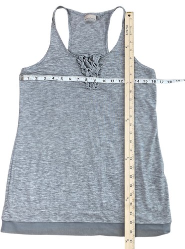 Camiseta sin mangas trenzada Nanette Lepore Play talla S espalda deportiva gris jaspeado activa nueva sin etiquetas - Imagen 5 de 10