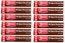Wafers Original Chocolate Flavored Hard Candy Rolls Bundle of 12 Rolls 2 Ounce P