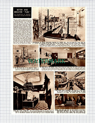 X890) Public House Interiors Ausstellung Maurice Russell Dunn Pollak - 1950 Clip