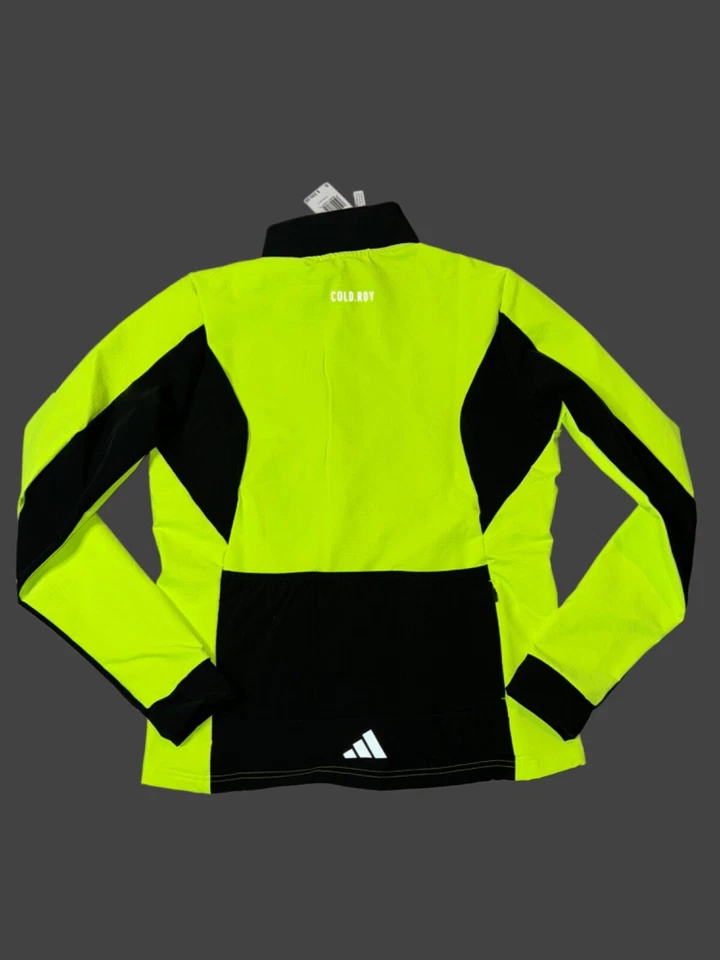New S Adidas Cold.Rdy Cycling Jacket Lucid Lemon Neon Yellow Black IL7000 Men - Image 2 of 4