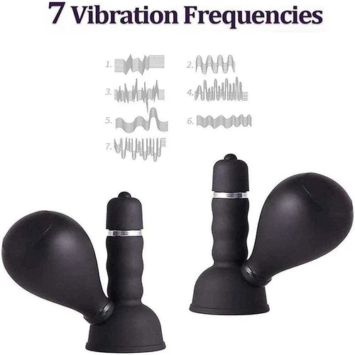 Vibrating Nipple-Sucker Suction Cup-Breast-Vibrator-Pump-Toys for Women Massager - Picture 3 of 14