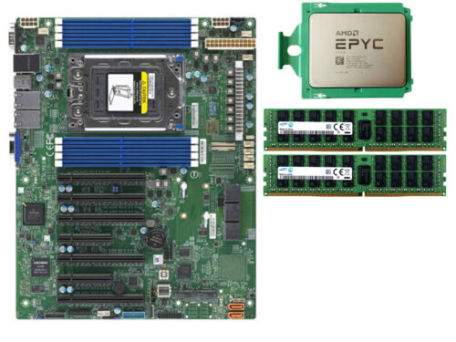 Supermicro H12SSL-i Motherboard + AMD EPYC 7542 CPU + Samsung 2666MHz DDR4 RAM - Picture 5 of 12