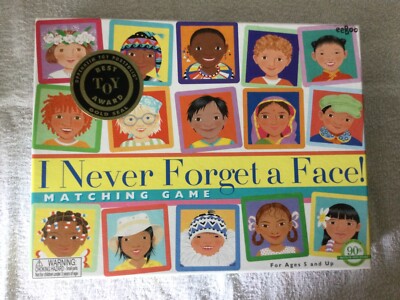 eeBoo Memory Card Matching Game I NEVER FORGET A FACE