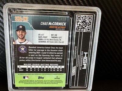 2022 Topps Stadium Club Autographs #SCBA-CMC Chas McCormick (AU