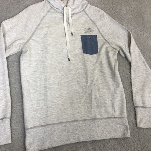 Firetrap Hoodie Mens M Medium Beige Pullover Pocket Hooded Drawstring - Picture 3 of 19