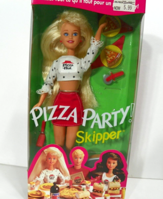 1994 Pizza Party Skipper Barbie Doll Pizza Hut Mattel 12920