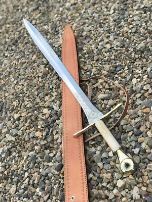 Excalibur Elendil Sword Handmade with Leather Sheath replica sword of King Arthu