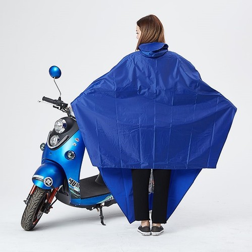 Women Men Bike Outdoor Cycling Hooded Raincoat Waterproof Rain Cape Poncho Coat - Picture 4 of 14