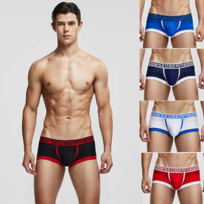 New Seobean Men's Low Waist Cotton Underwear Comfort Shorts Casual Boxer Briefs
