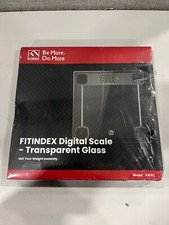FITINDEX Bathroom Scale for Body Weight Clear Digital Weighing Scale with Lar...