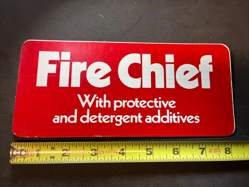 Vintage TEXACO Fire Chief Gas Pump Decal Sticker NOS
