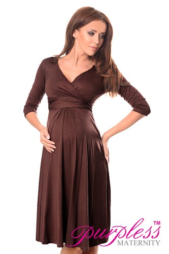 Purpless Maternity Dress Vneck Pregnancy Clothing Size 8 10 12 14 16 18 Top 4400 - Picture 26 of 41