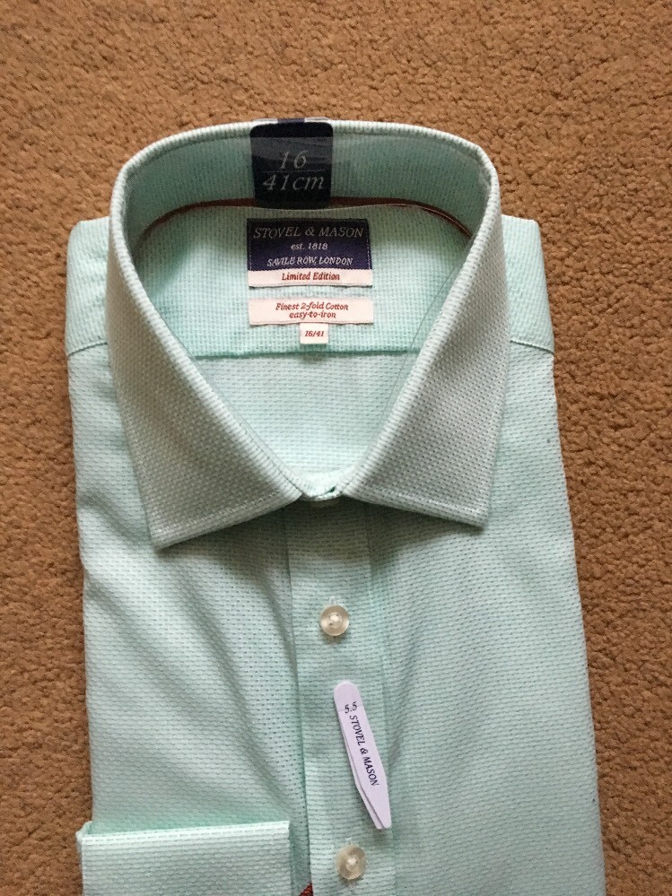 FILA STOVEL & MASON Camicia Uomo Edizione Limitata Savile Row Verde 16" (41cm) £95
