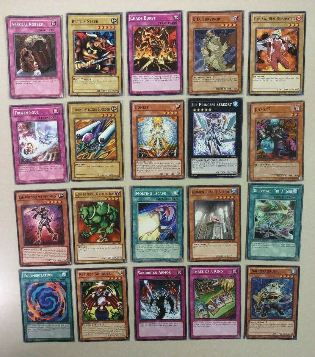 20 Different Great 1996 YU-GI-OH Cards! With Trap, Spell, & 1ST Edition  FREE S&H