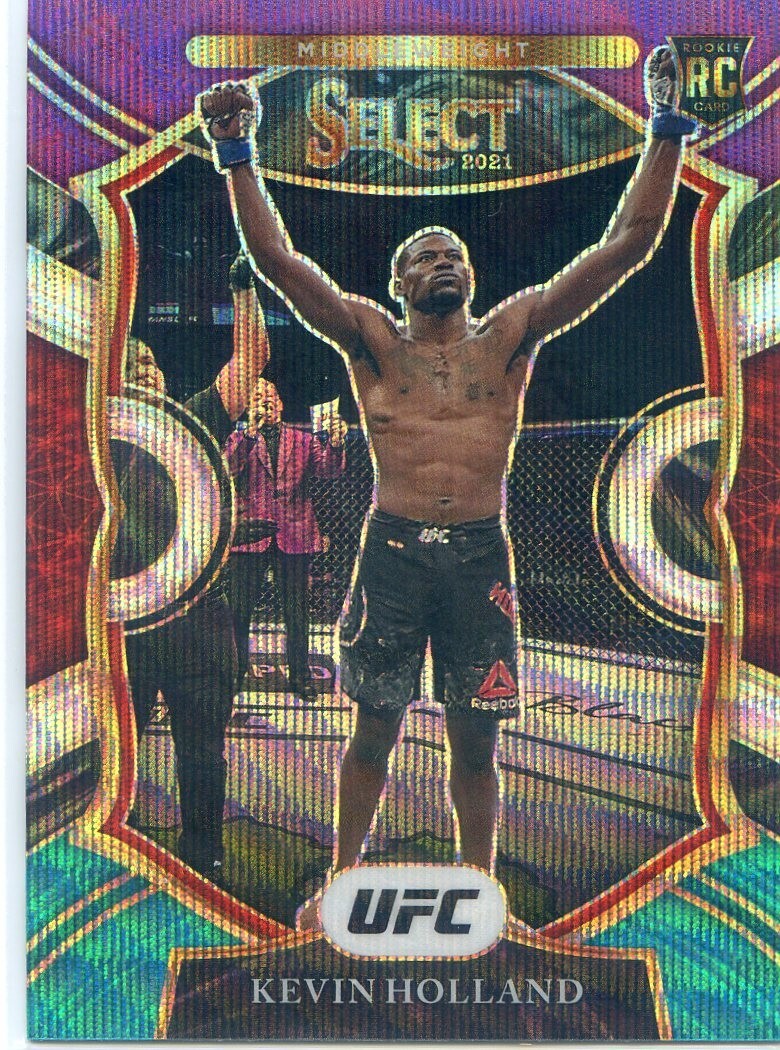 2021 Panini Select UFC KEVIN HOLLAND RC ROOKIE #37 CONCOURSE TRI-COLOR PRIZM