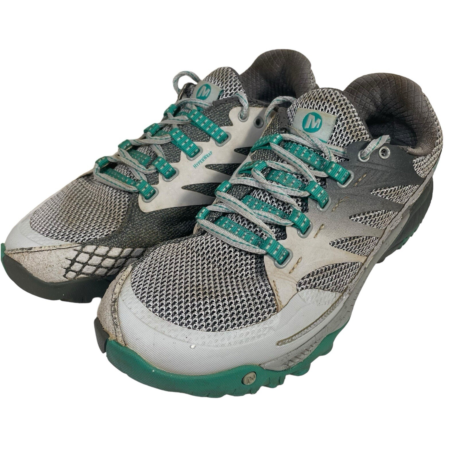 Scarpe da trail running Merrell All Out Charge da donna taglia 8 grigie maglia