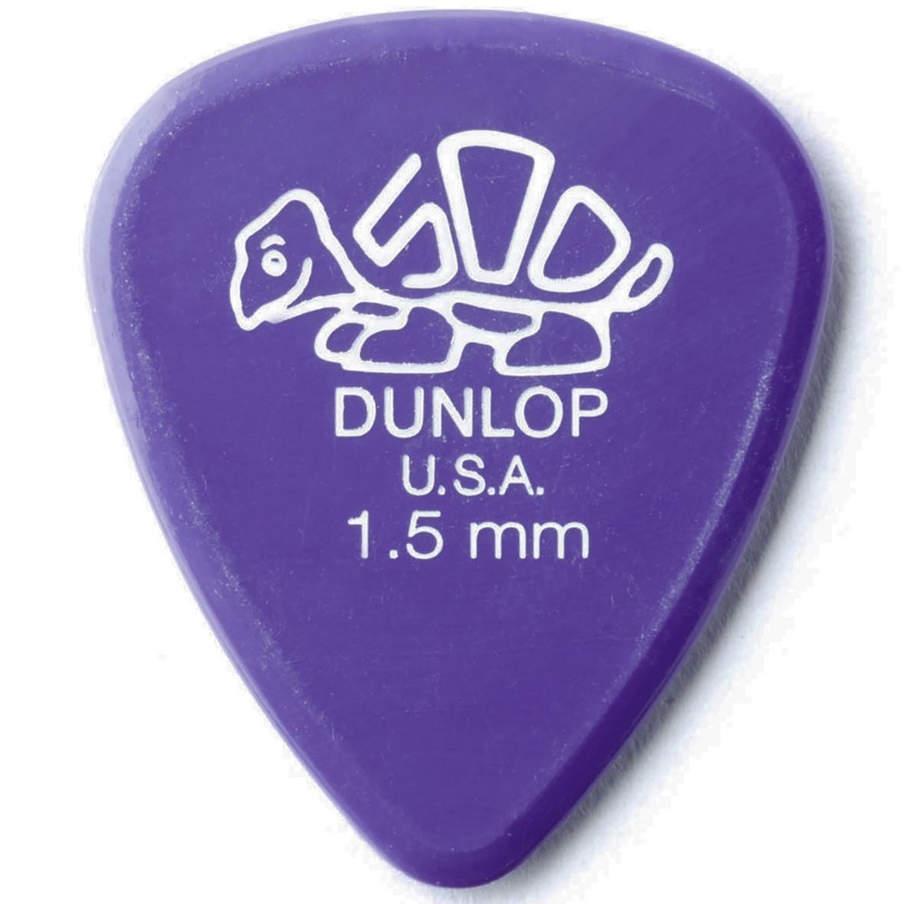 Dunlop 41P1.5 Delrin Standard Guitar Picks, 1.5mm, Purple, 12-Pack