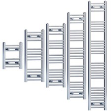 Chrome Heated Towel Rail - Bathroom Central Heating Ladder Radiator - All Sizes
