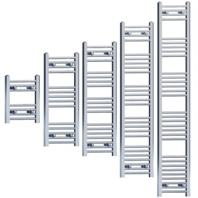 Chrome Ladder Heated Towel Rail – Central Heating Radiator – UK Sizes ...