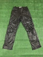 Vintage Pia Rucci Sz 6 Genuine Leather Straight Leg Pants Black 80s Tag