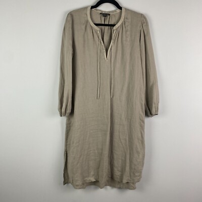 James Perse Linen Peasant Dress Size 1 Small Split Neck Tie Side Slits | eBay James Perse Linen Peasant Dress Size 1 Small Split Neck Tie Side Slits | eBay