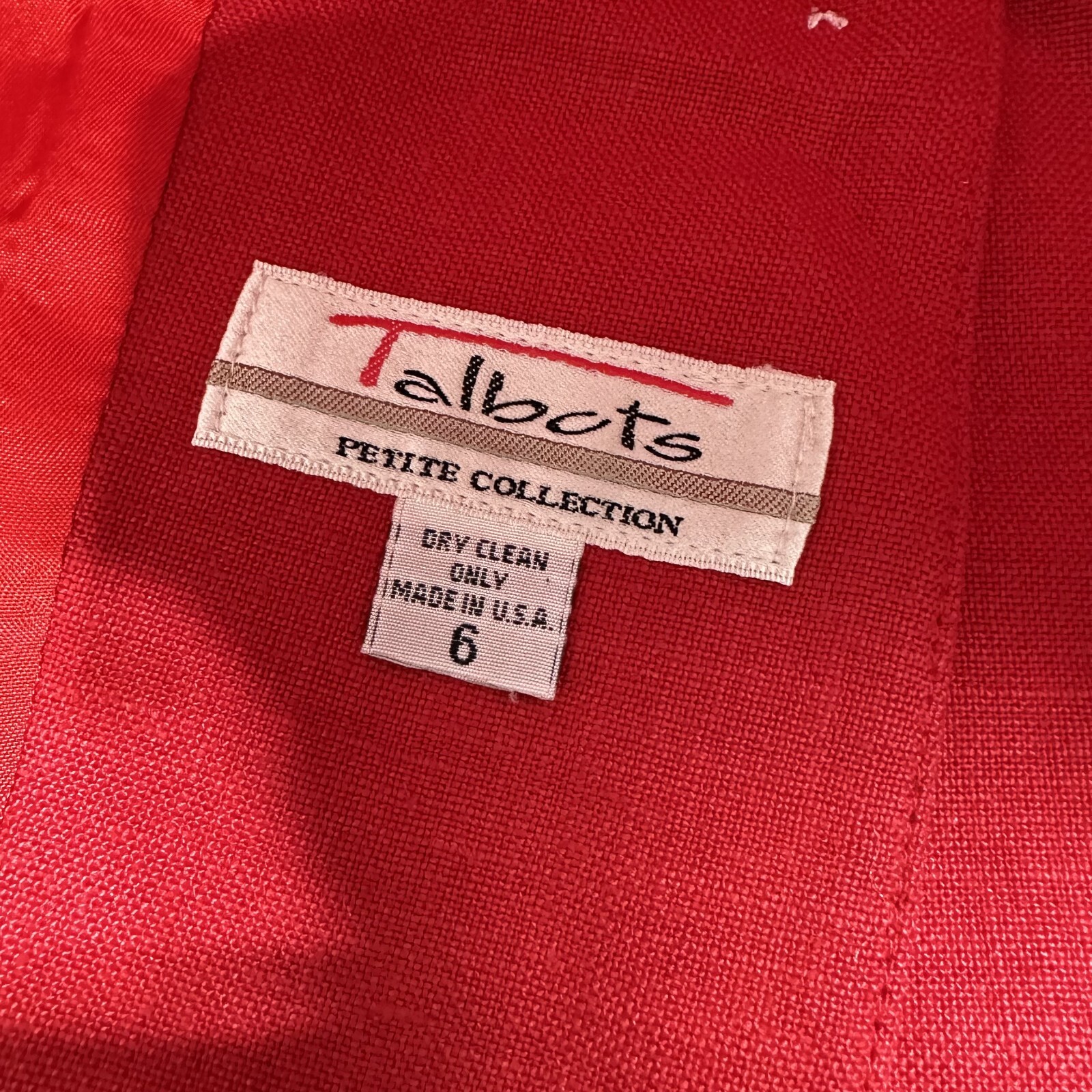 Talbots Petite Collection Red Blazer Jacket Two B… - image 4
