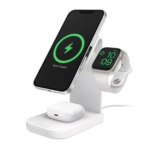 OtterBox 3-in-1 Aluminum Charging Station 15W MagSafe for iPhone AirPods Watch