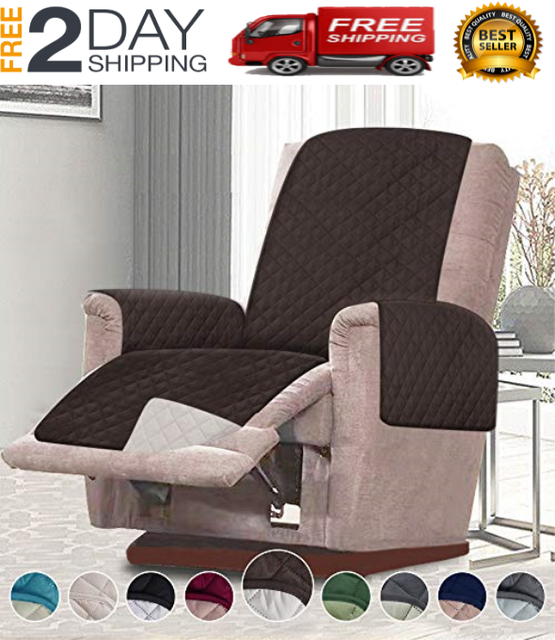 Armchair Recliner Cover Protector With Pockets For Leather Chair