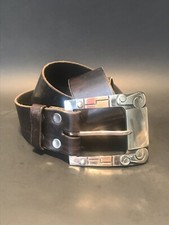 Handcrafted Large Sterling Silver Belt Buckle By  JS  Taxco Mexico,Signed c.1960