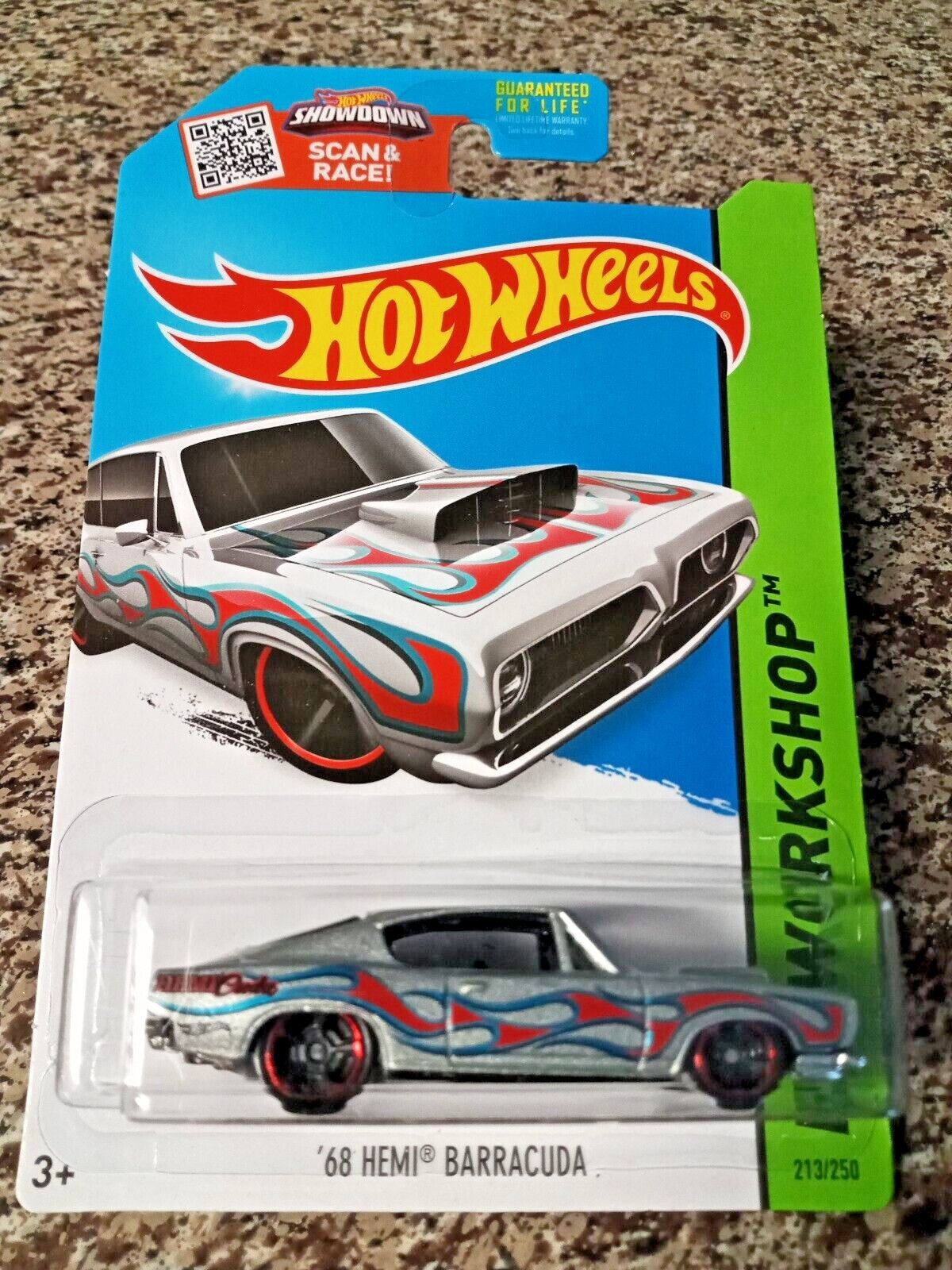 2015 Hot Wheels '68 Hemi Barracuda #213/250 HW Workshop SILVER