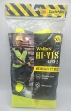 Walls Mens Hi Vis Mesh Safety Vest Size XL. Factory Sealed New. Cooling Mesh.