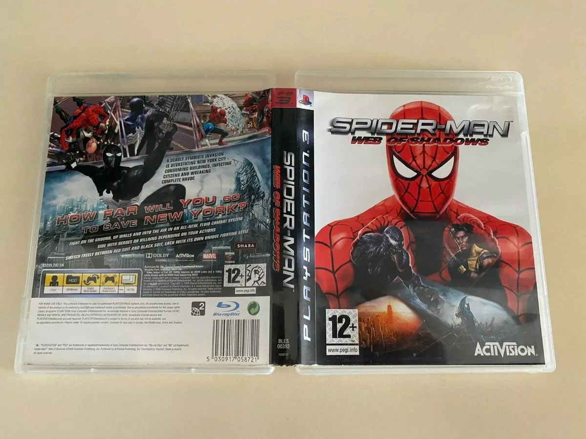 Spider-Man Web of Shadows Sony Playstation 3 PS3 Free Region