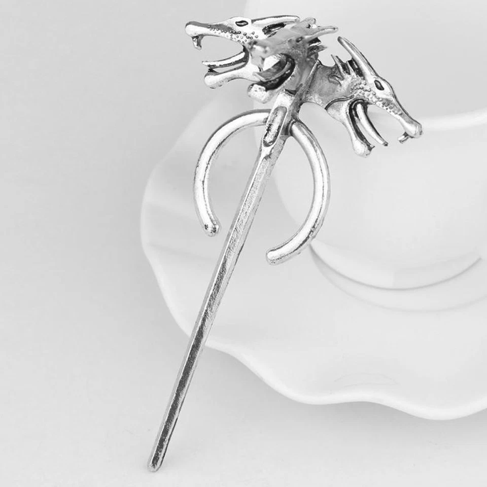 Game of Thrones inspired Daenerys Targaryen Dragon Brooch Pin Cosplay Badge - Image 2 of 3