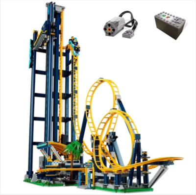 3756PCS Loop Roller Coaster Model Building Blocks (Motor Version) MOC 10303