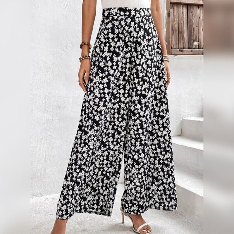 Palazzo Pants with Pockets for Women - Many Colors and Prints - High  Waisted Wid | eBay