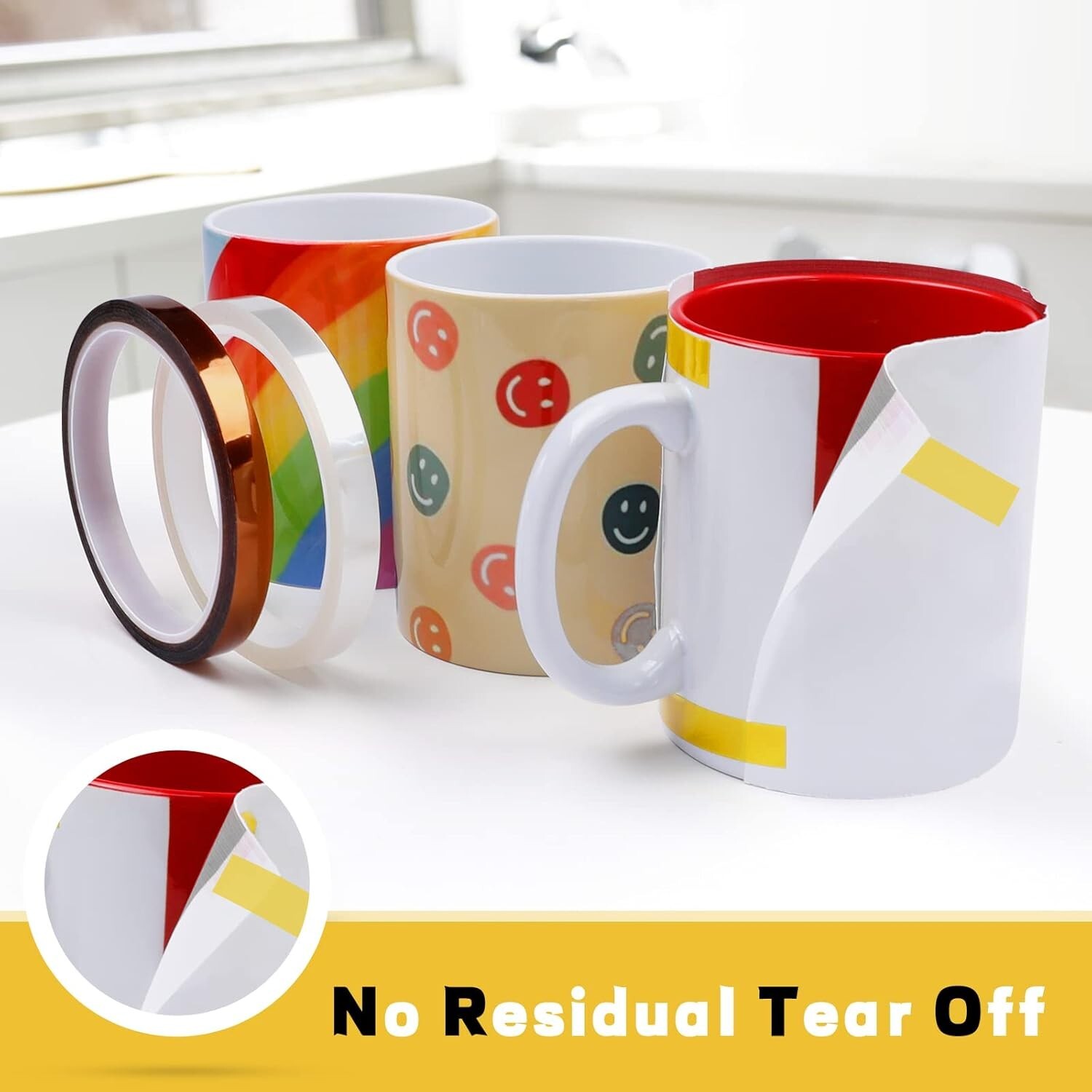 10 Rolls HEAT RESISTANT Tape Sublimation Press Transfer SUBLITAPE 4mmx33m CLEAR