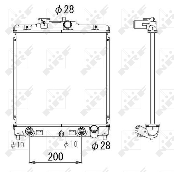 NRF 536355 Radiator, engine cooling for HONDA,MG,ROVER