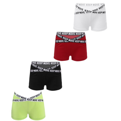 Kids Shorts Mid Waist Girls Shorts Letters Printed Sports Shorts Swim Workout - Picture 1 of 49