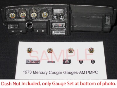1973 MERCURY COUGAR GAUGE FACES for 1/25 scale AMT and MPC kits PLEASE READ DESC