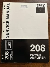 NAD 208 Power Amplifier Amp Service Manual Original OEM Vintage
