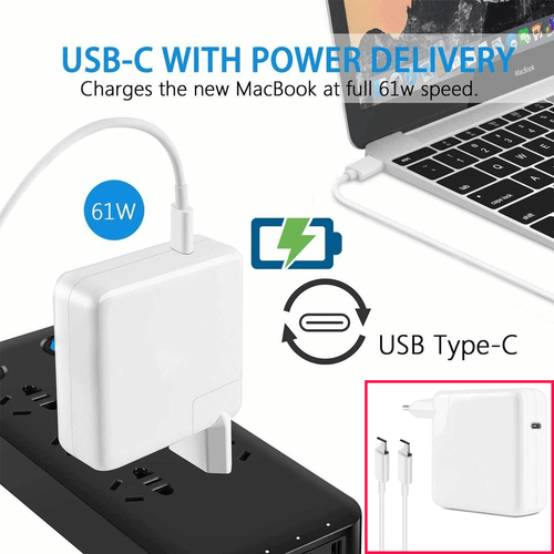 USB-C PD Typ-C Adapter Netzteil Ladegerät für Apple Macbook Pro Air 12" 13" 61W USB-C PD Typ-C Adapter Netzteil Ladegerät für Apple Macbook Pro Air 12" 13" 61W