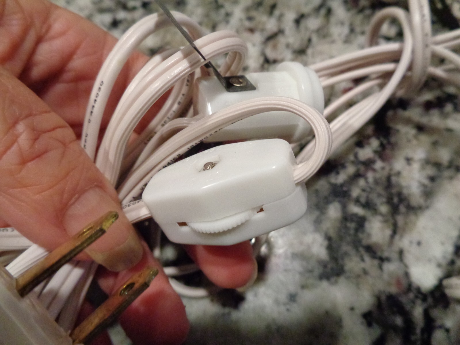 Lot Of 8 1 Bulb Light Cords For Christmas Snow Village House Lemax